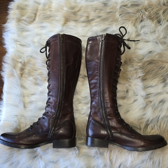 Frye Melissa Tall Lace Up Boots - Picture 3 of 10